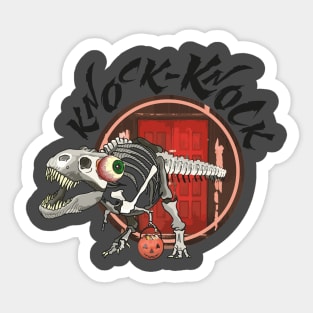 Halloween T-rex Skeleton Costume Sticker